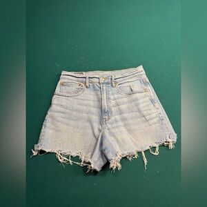 American Eagle Light Wash High Rise Denim Shorts